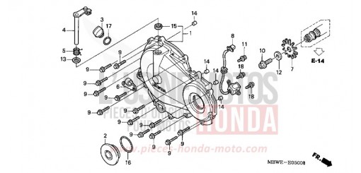PANNEAU CARTER-MOTEUR D. CBR600F4 de 2004